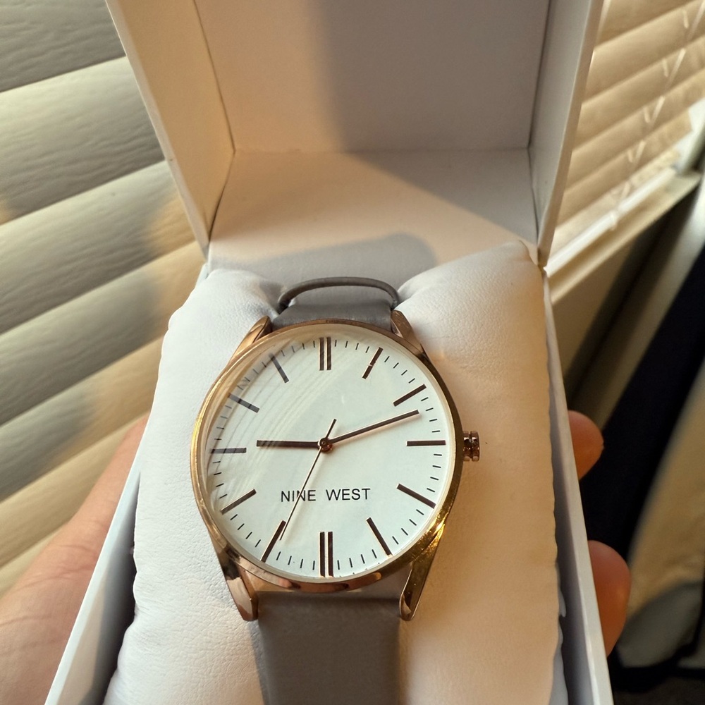 Nine West Gold and Gray Women's Watch